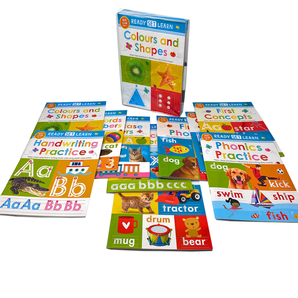 Ready Set Learn 10 Early Learning Wipe Clean Books Set