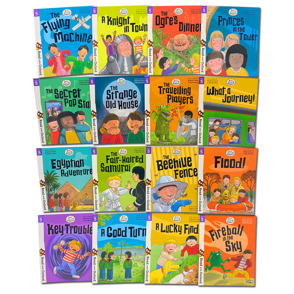 Biff, Chip and Kipper Stage 4 - 5 Read with Oxford: 5+: 32 Phonics Books Collection Set