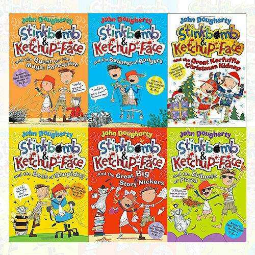 Stinkbomb & Ketchup Face Series 6 Books Collection Box Set By John Dougherty