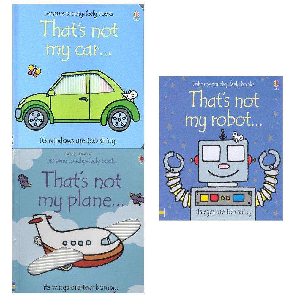 Thats Not My 3 Books Bundle Collection Set Fiona Watt Car Plane Robot Series 1