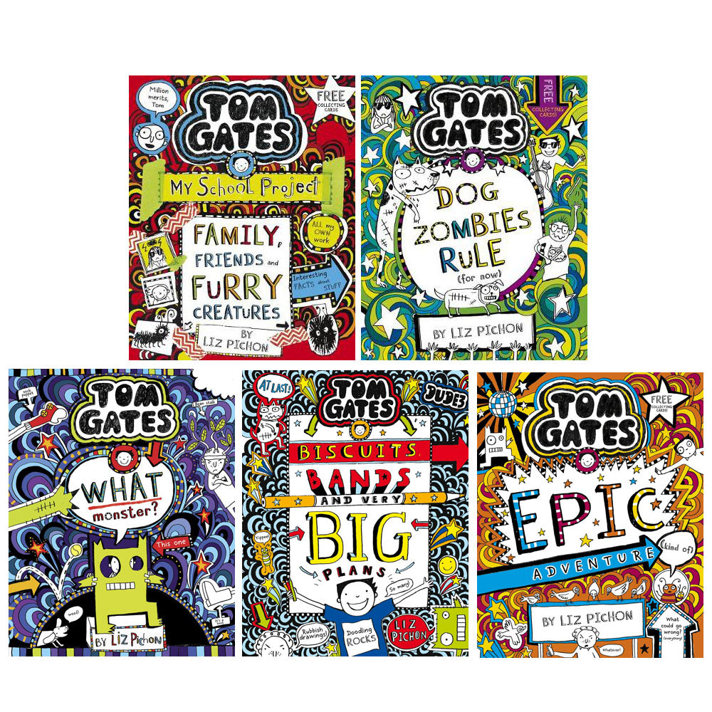 Tom Gates 5 Books Collection Set (Series 3: 11-15) by Liz Pichon | Children's Humor, Fun Fiction, Young Readers, Educational, Popular Kids Series