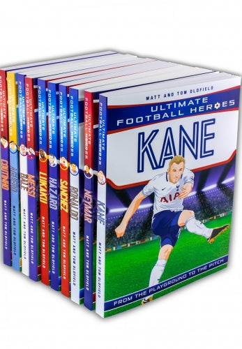 Ultimate Football Heroes 10 Books Set Collection Pack Messi, Neymar, Ronaldo