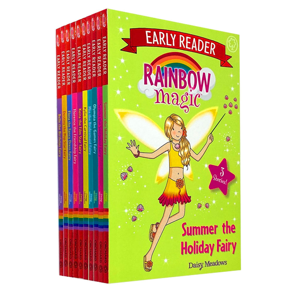 Rainbow Magic Early Reader Collection: 10 Book Box Set by Daisy Meadows - Perfect for Kids' Reading Adventure & Magical Storytime