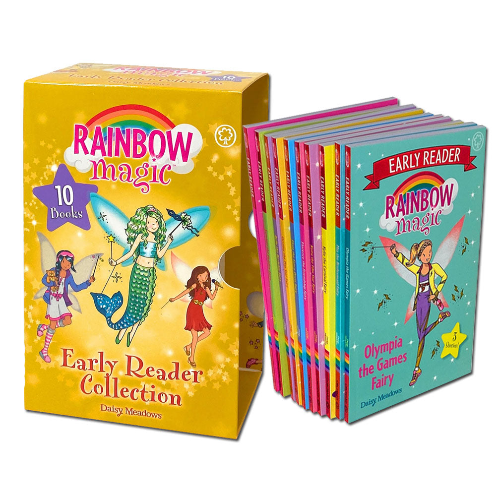 Rainbow Magic Early Reader Collection: 10 Book Box Set by Daisy Meadows - Perfect for Kids' Reading Adventure & Magical Storytime