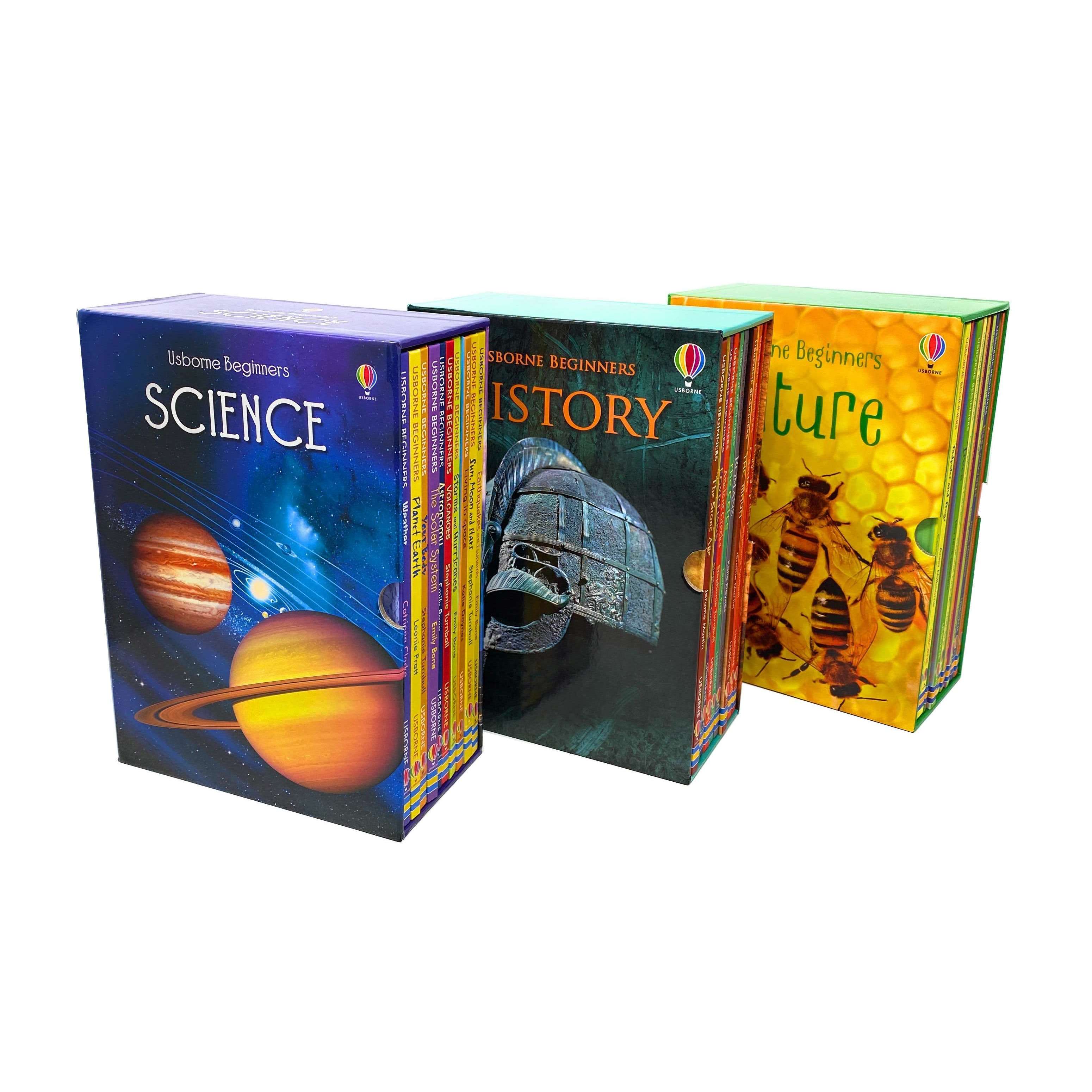 Usborne Beginners Series 30 Books Collection Box Set (History- Nature- Science)