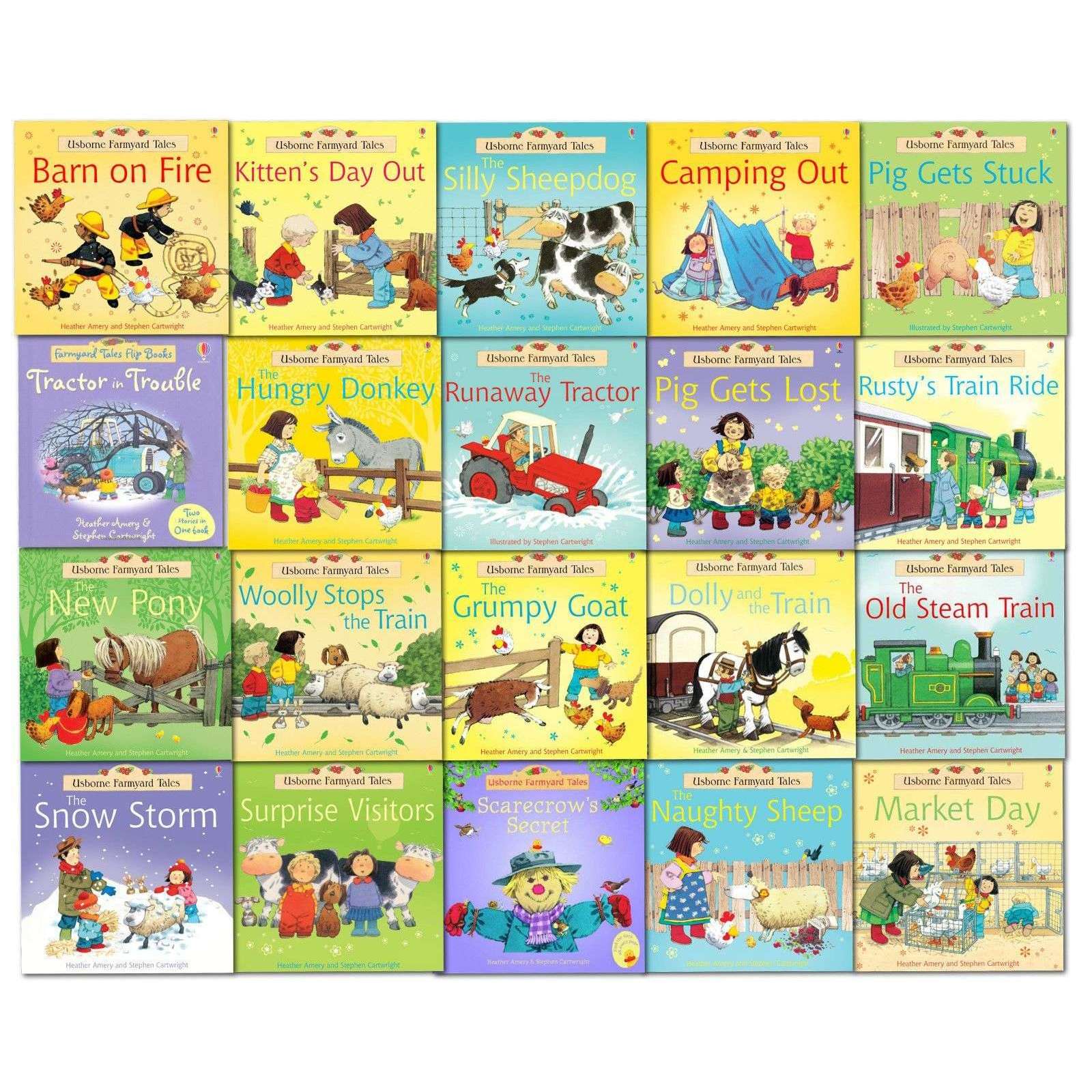 Usborne Early School Reading Collection 35 Children Books Set Farmyard Phonics