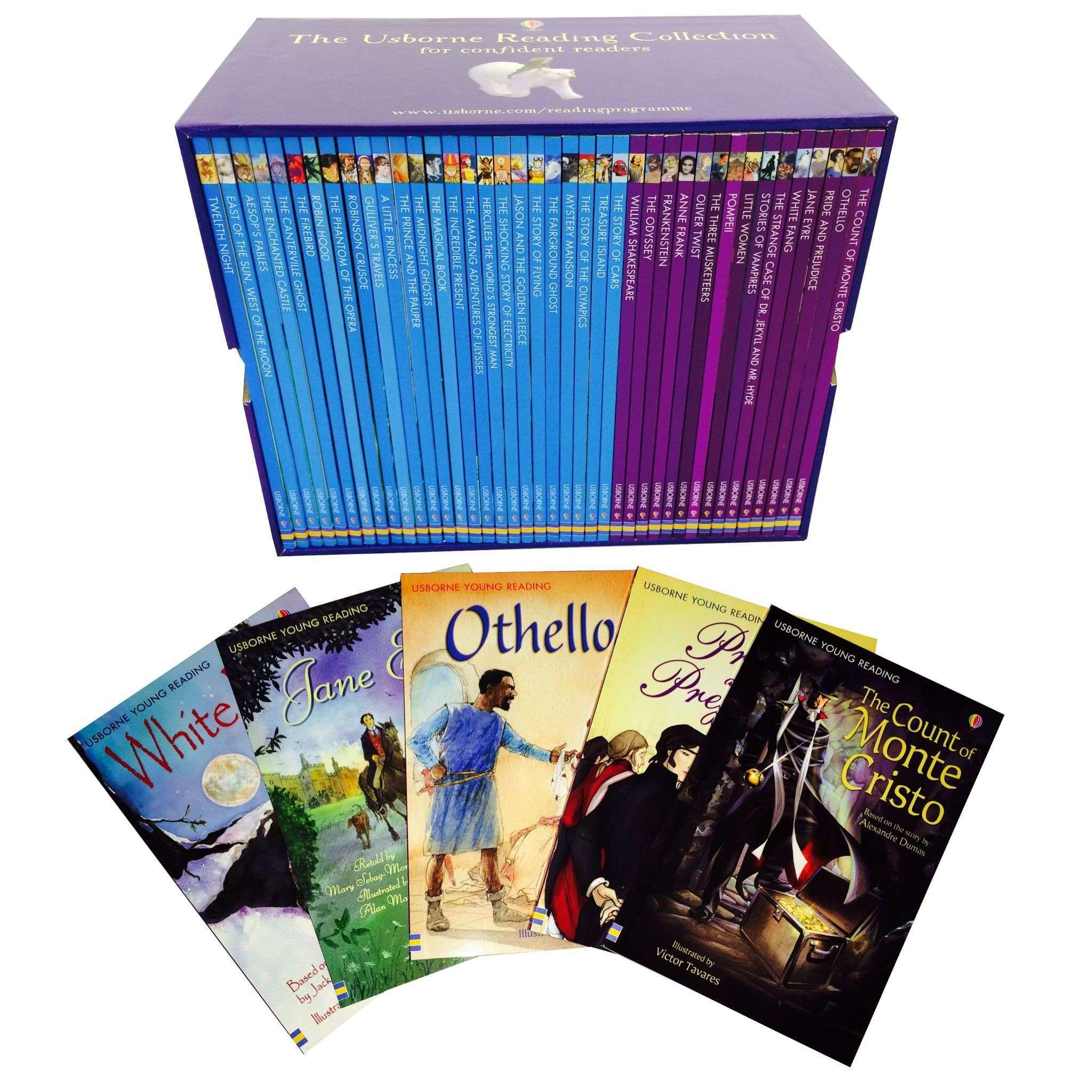 Usborne Reading Library - Confident Readers Collection 40 Books Box Set (Purple)