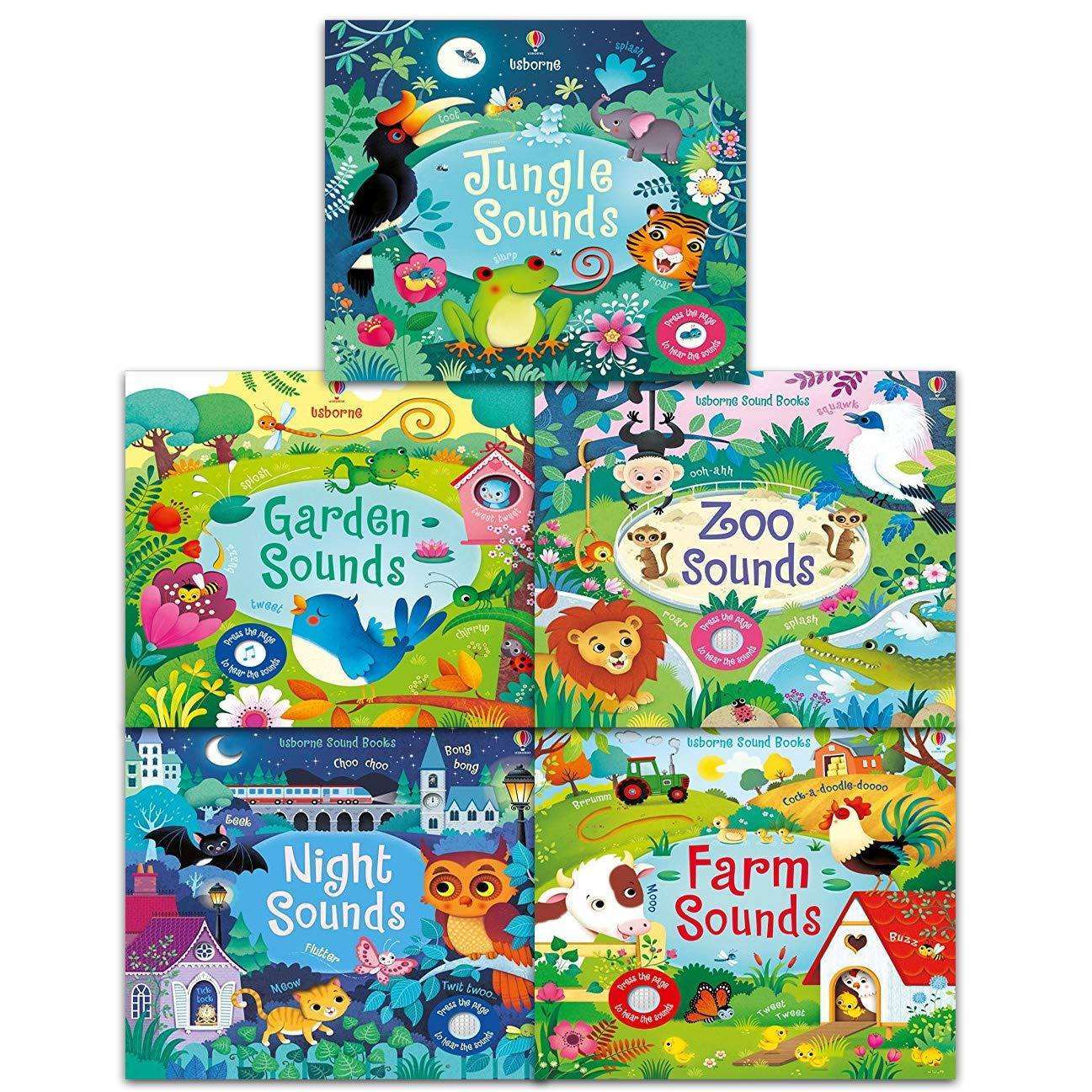 Usborne Sound Books 5 Books Collection Set By Sam Taplin (Jungle, Garden,..)