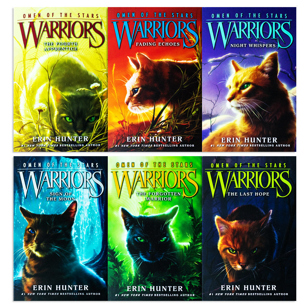 Warrior Cats: Series 4 Omen of the Stars Book 1-6 Books Collection Set By Erin Hunter