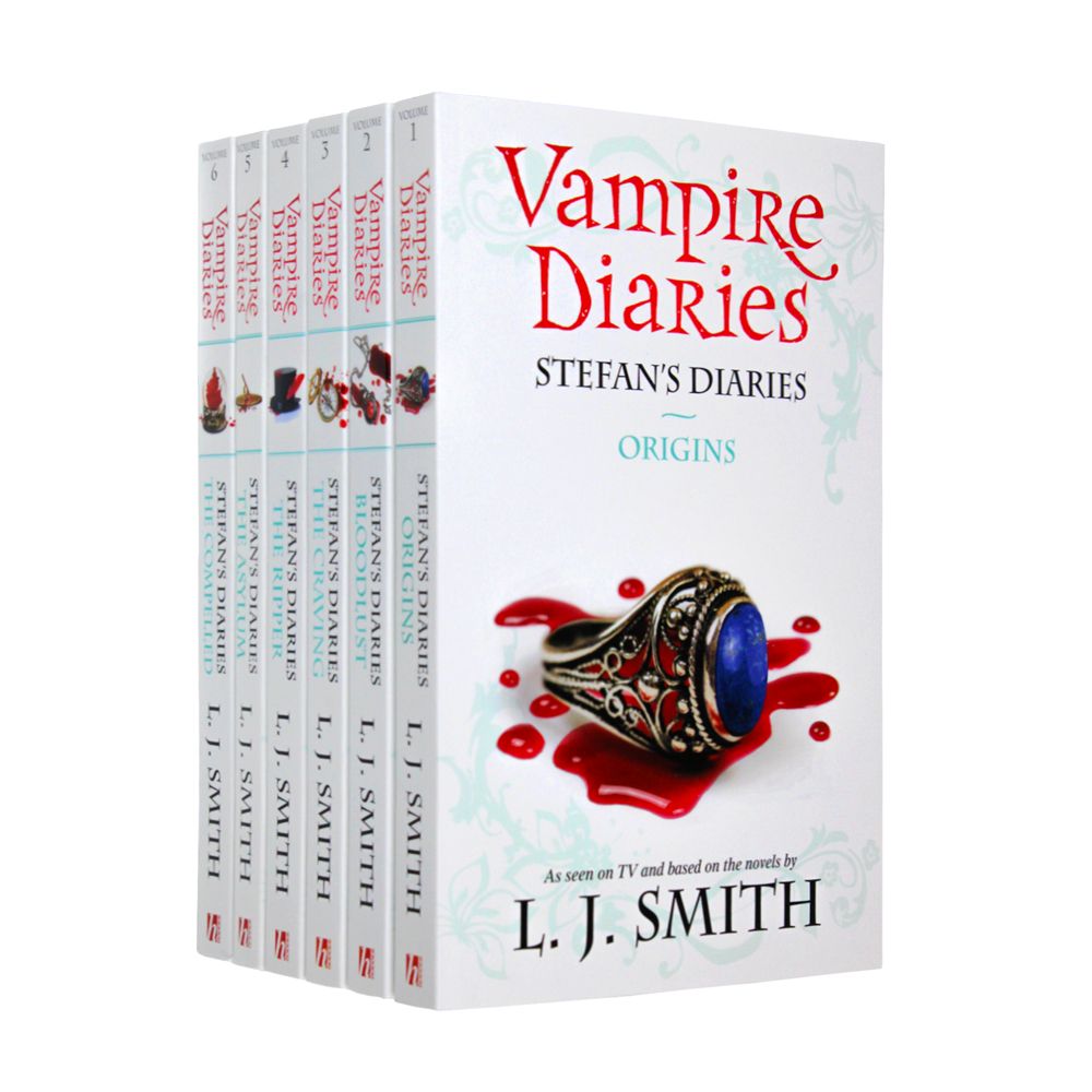 The Complete Collection The Vampire Diaries: Stefan's Diaries 1-6 Books Box Set By L.J. Smith(Origins, Bloodlust, The Craving, The Ripper, The Asylum & The Compelled)