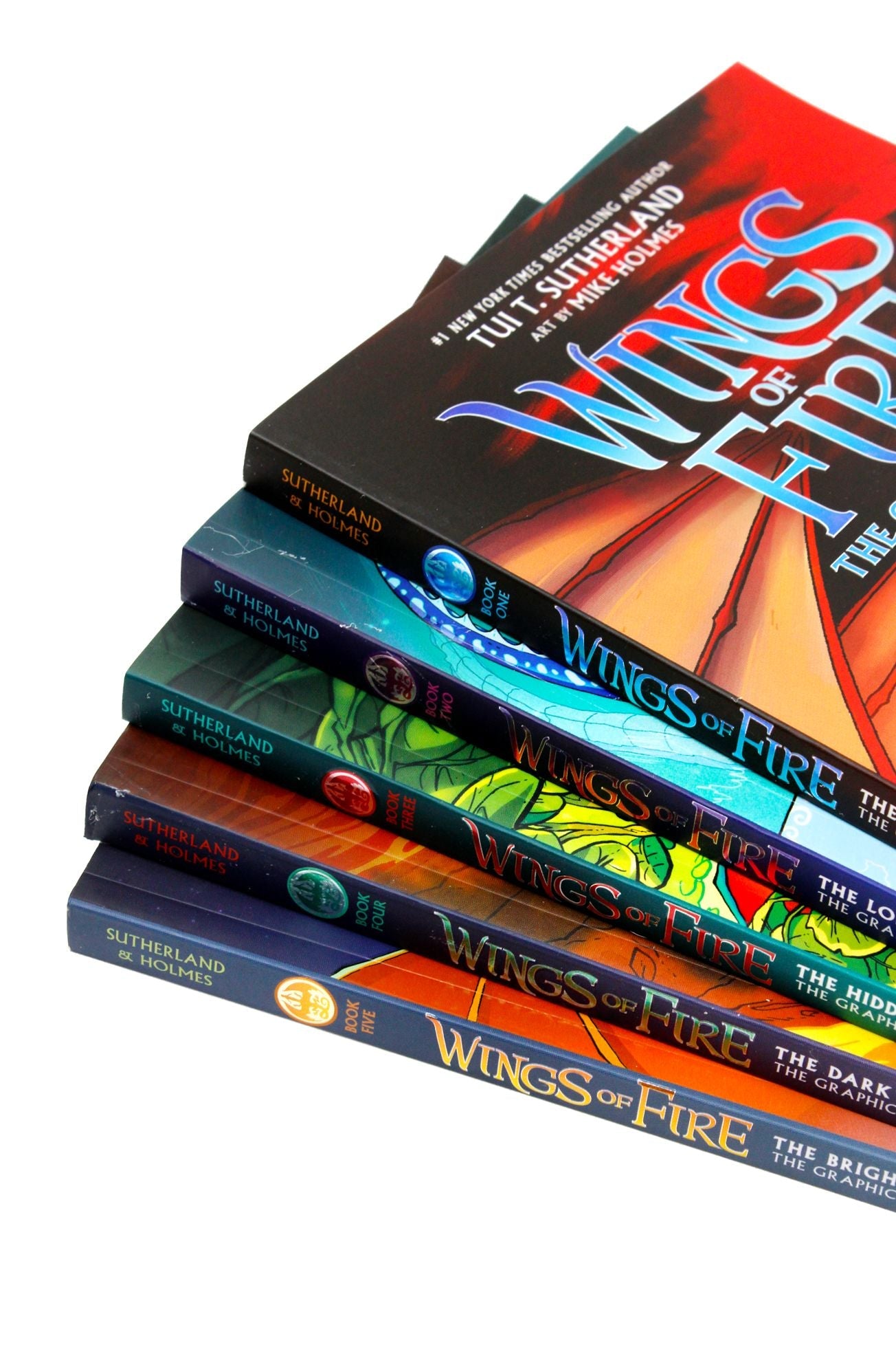 Wings of Fire Graphic Novels 5-Books Set by Tui T. Sutherland | Fantasy Adventure for Kids: Dragons, Magic, Imagination, & Epic Stories