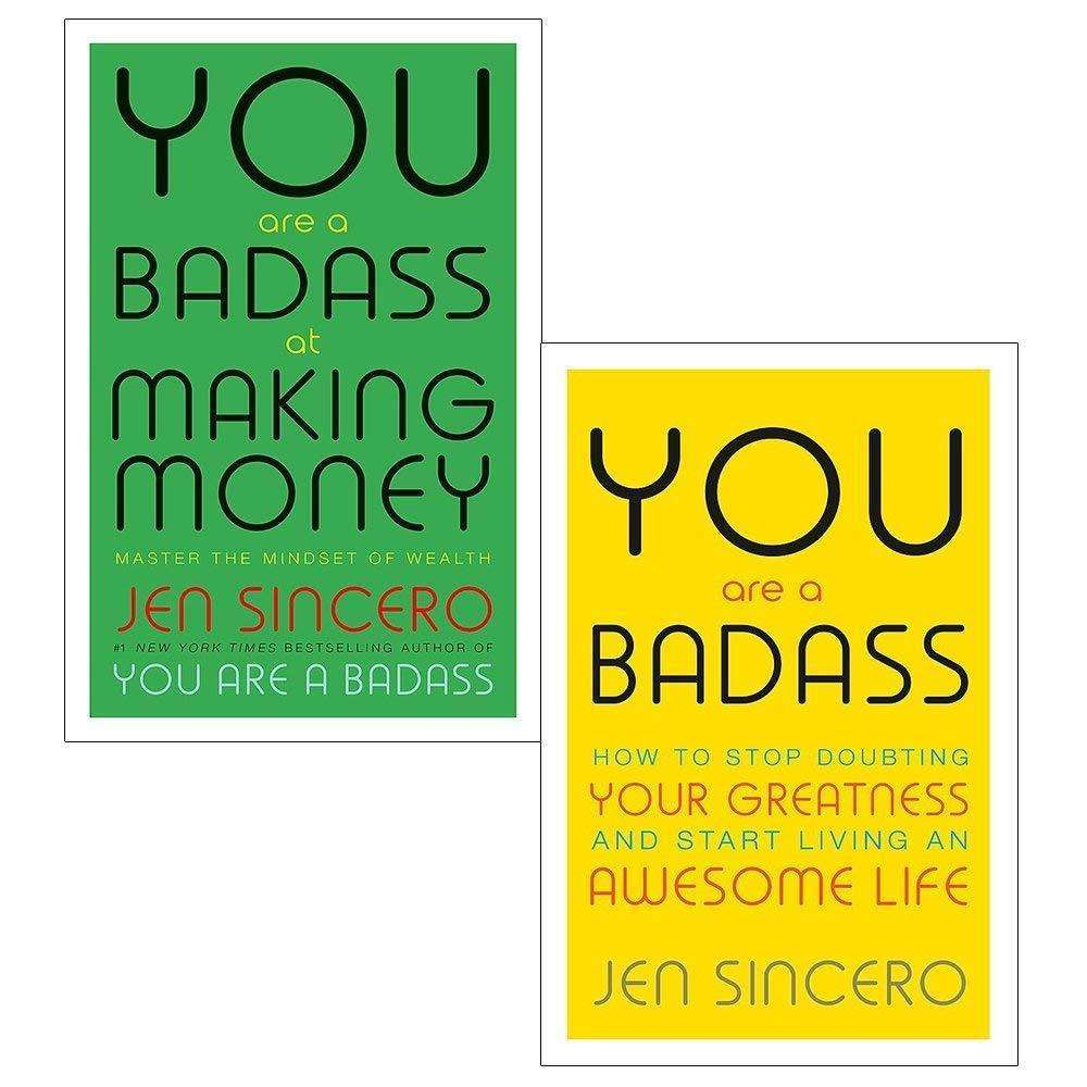 You Are A Badass 2 Books Set Collection By Jen Sincero, Living An Awesome Life..