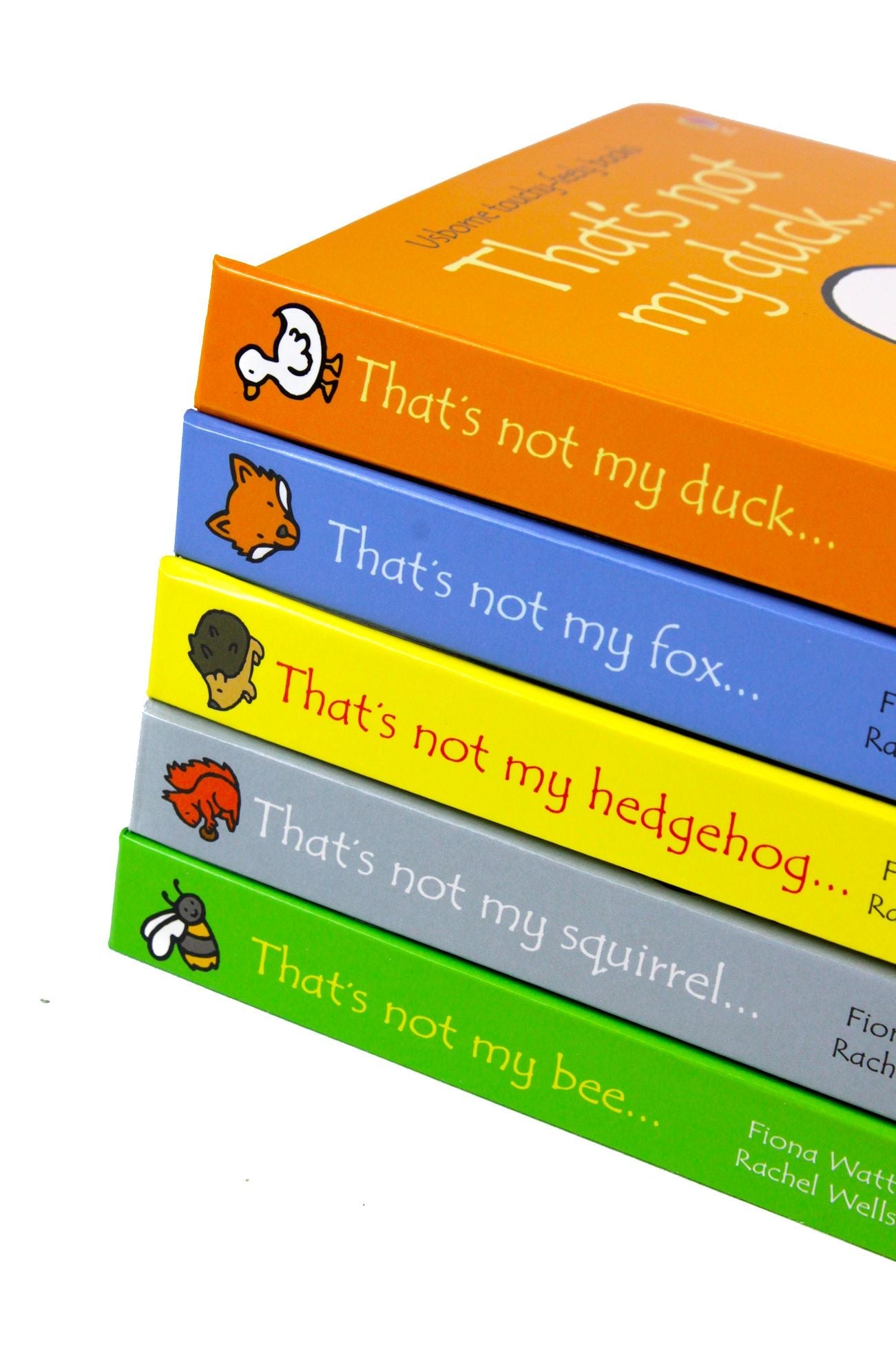 That's Not My Wildlife Collection 5 Boardbooks Set by Fiona Watt & Rachel Wells: Duck, Fox, Hedgehog, Squirrel & Bee. Fun, Interactive Early Learning!