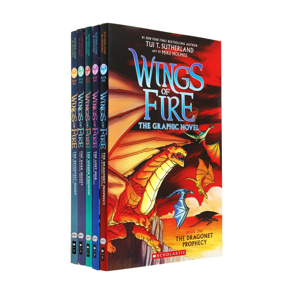 Wings of Fire Graphic Novels 5-Books Set by Tui T. Sutherland | Fantasy Adventure for Kids: Dragons, Magic, Imagination, & Epic Stories